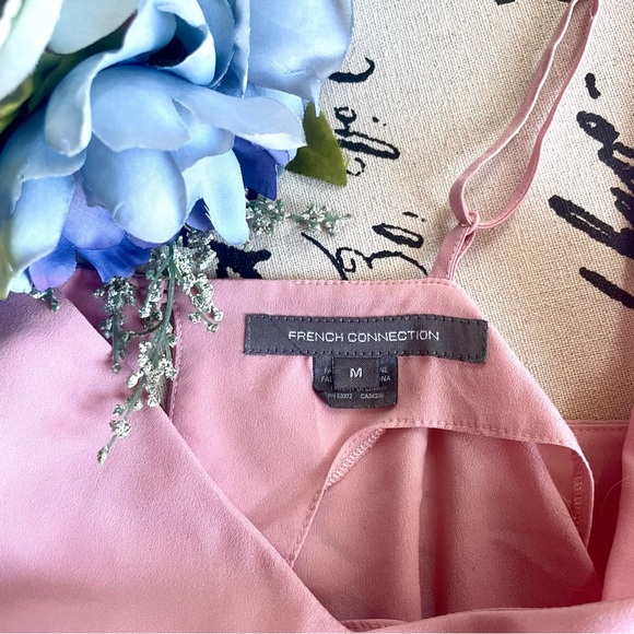 NWOT French Connection Crepe Pleated Tank Top Cami in Light Pink Size M - Picture 13 of 14